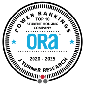 Ora badge for top 10 student housing companies 2020-2025 for The Gathering in Salisbury, Maryland