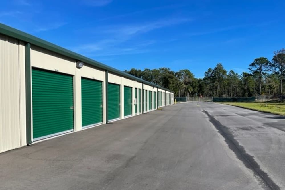 Drive-up storage units at Neighborhood Storage in Ocala, Florida