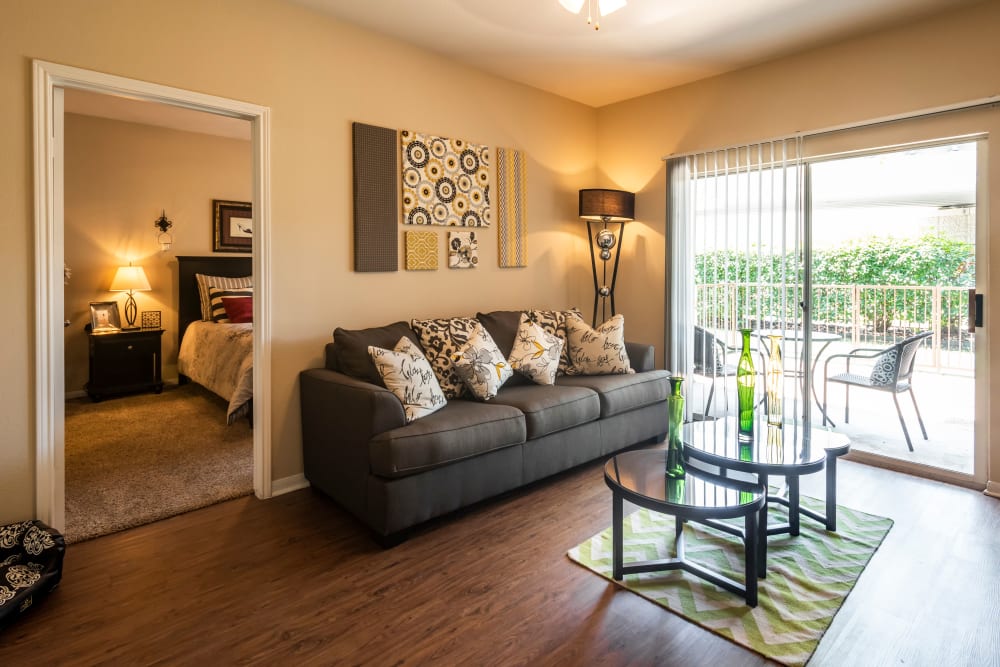 Spacious Living Room at Salado Springs Apartments in San Antonio, Texas