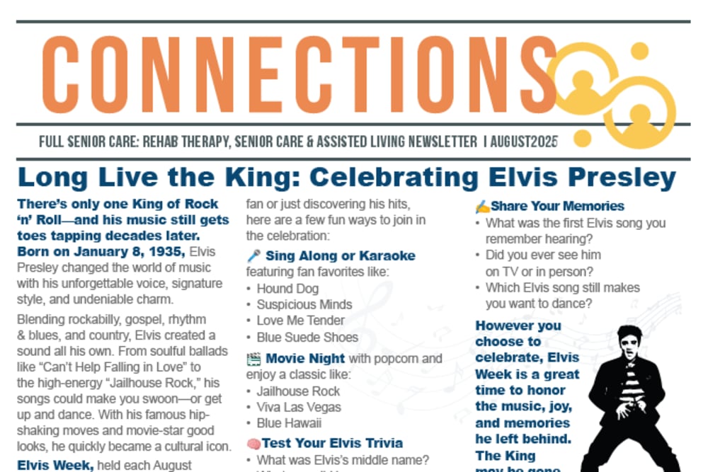 August 2025 Newsletter at Montello Care Center in Montello, Wisconsin