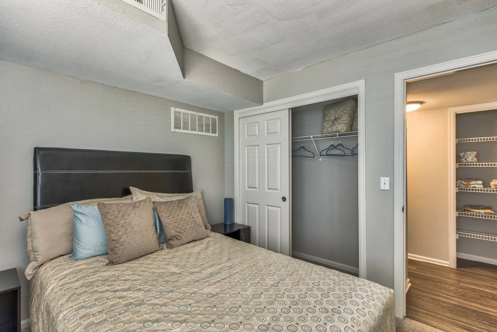 Bedroom at Willow Run Village Apartments in Broomfield, Colorado