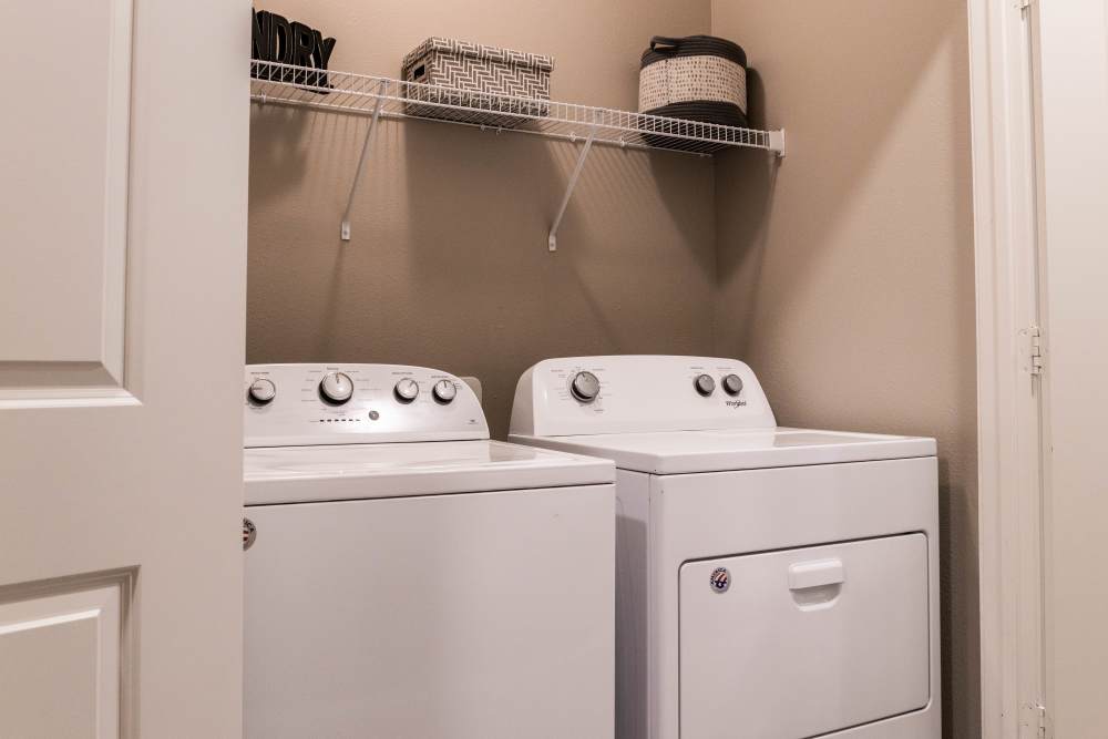 Laundry area atVillas On Fir in Granger, Indiana