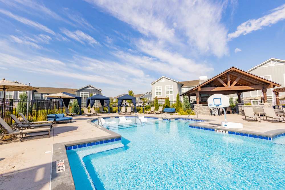 View of pool area atVillas On Fir in Granger, Indiana