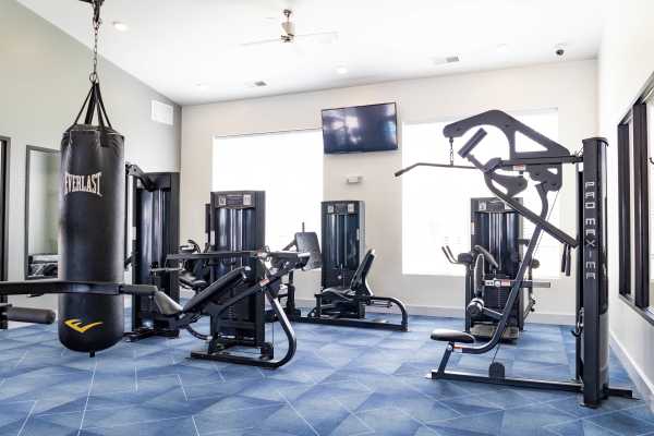 Fitness center at Villas On Fir in Granger, Indiana