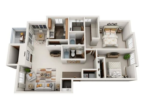 View 2 Bedroom Floor Plans at Arbor Square Apartments | Apartments in Olympia, Washington