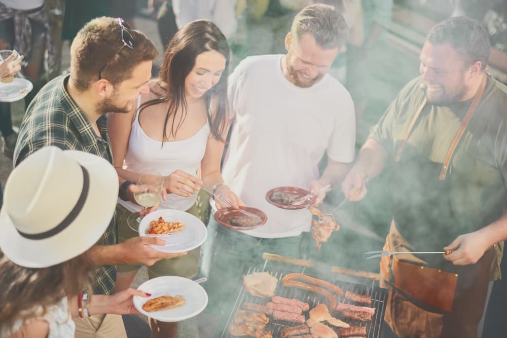 Residents having a barbecue at Allegro at La Entrada in Henderson, Nevada