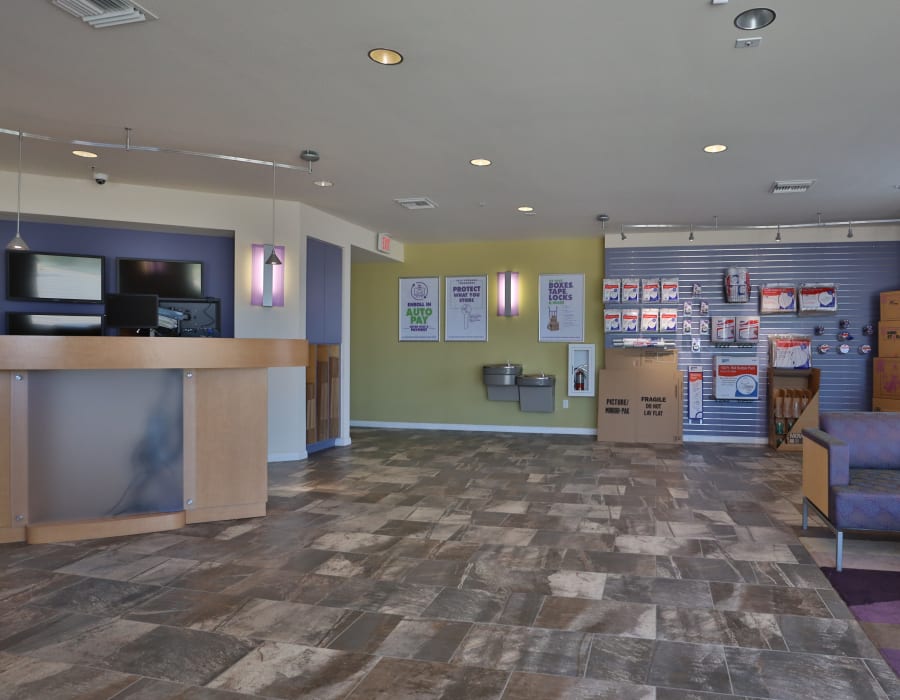 Interior of the leasing office at A-AAAKey - Culebra in San Antonio, Texas,