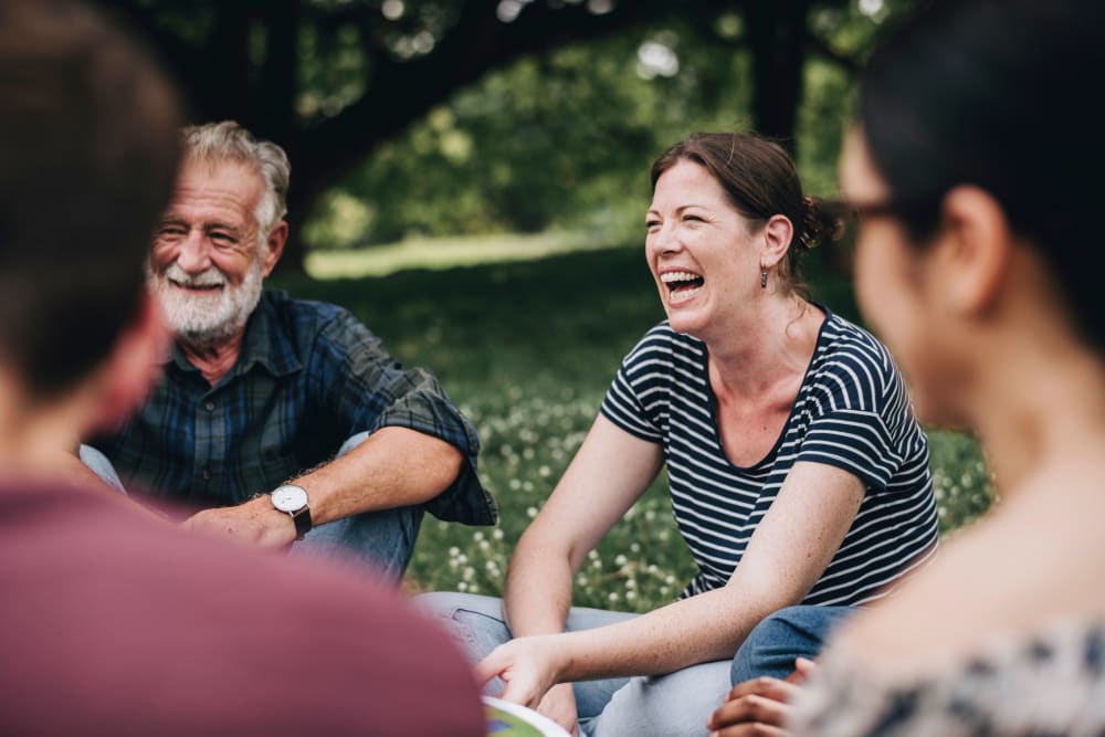 Residents having a picnic near Fremont Arms Apartment Homes in Fremont, California