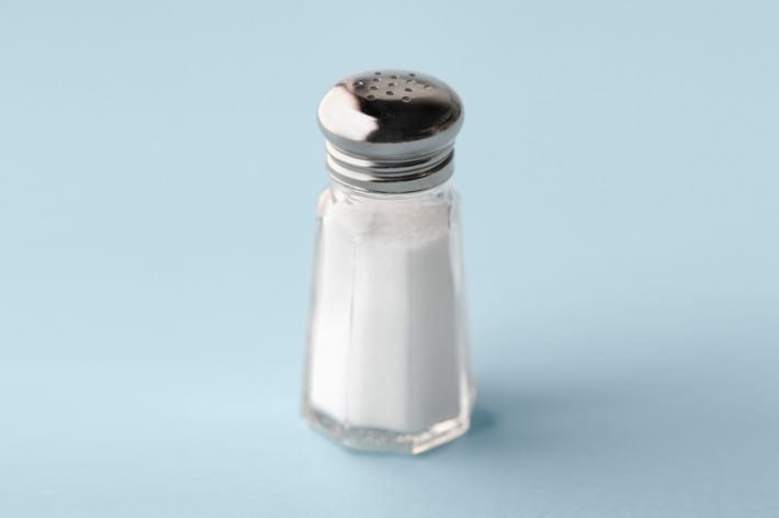 Table salt shaker.