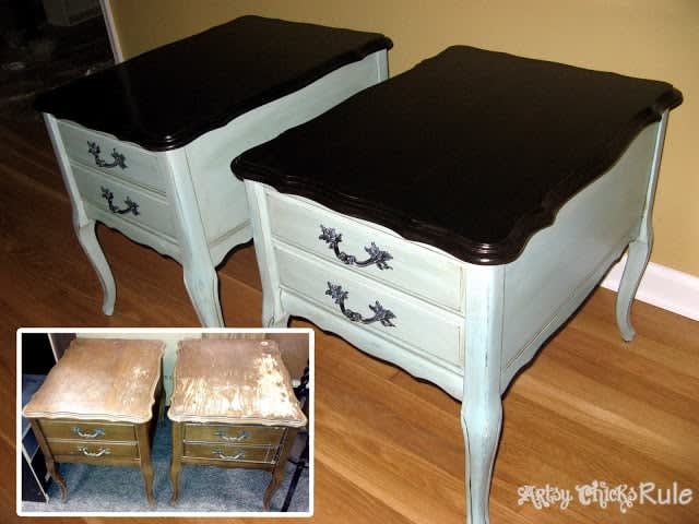 Side Table Upcycle by Artsy Chick Rules