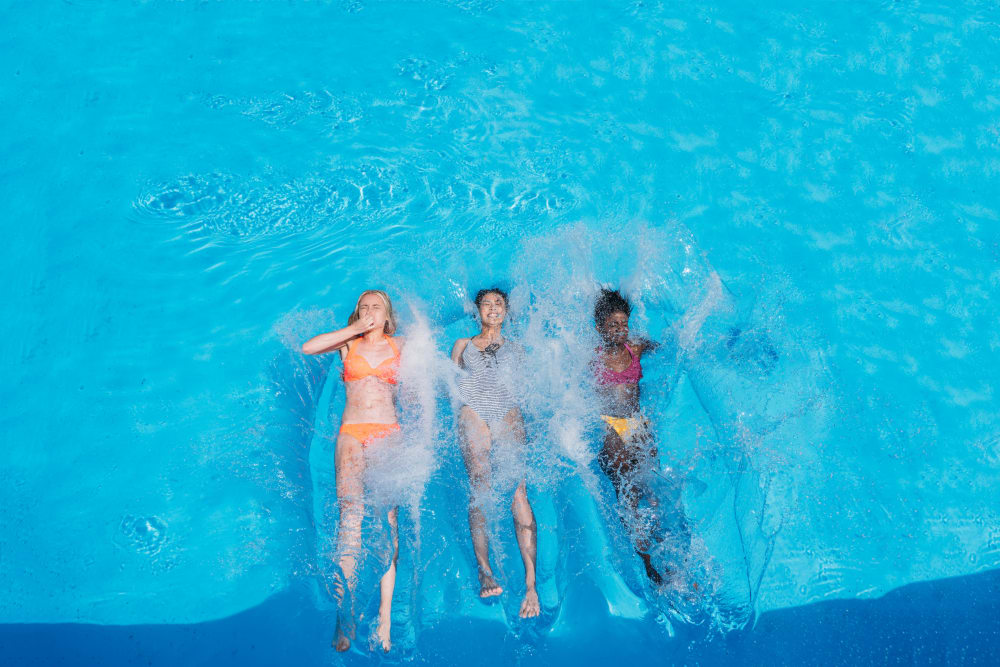 Residents in the pool at Avilla Paseo in Phoenix, Arizona