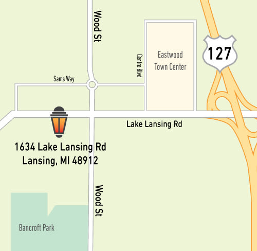 Map and directions to Robinwood Landing in Lansing, Michigan