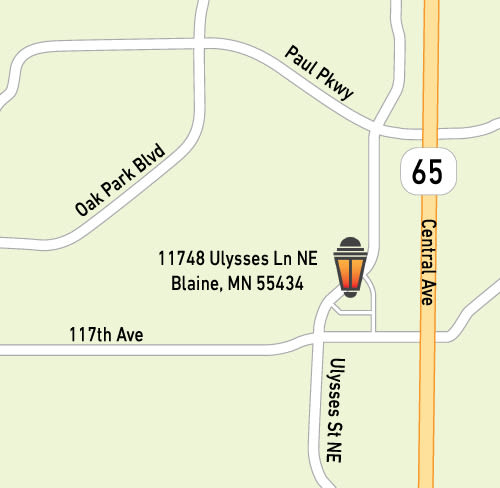 Map and directions to Edgemont Place in Blaine, Minnesota