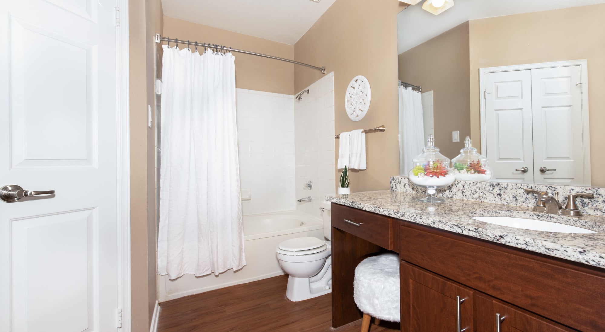 Bathroom with shower and tub at Lakeview at Parkside