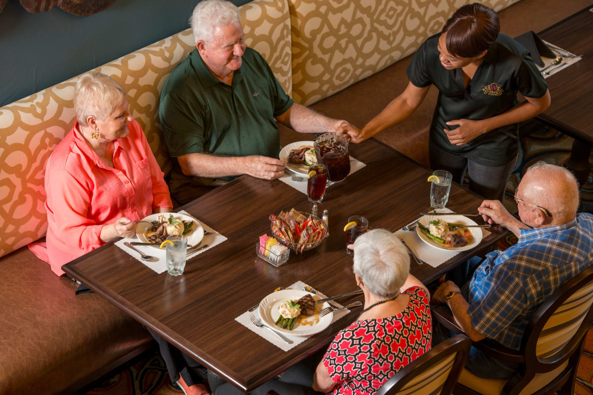 Group enjoying dinner at Watermere at Frisco in Frisco, Texas