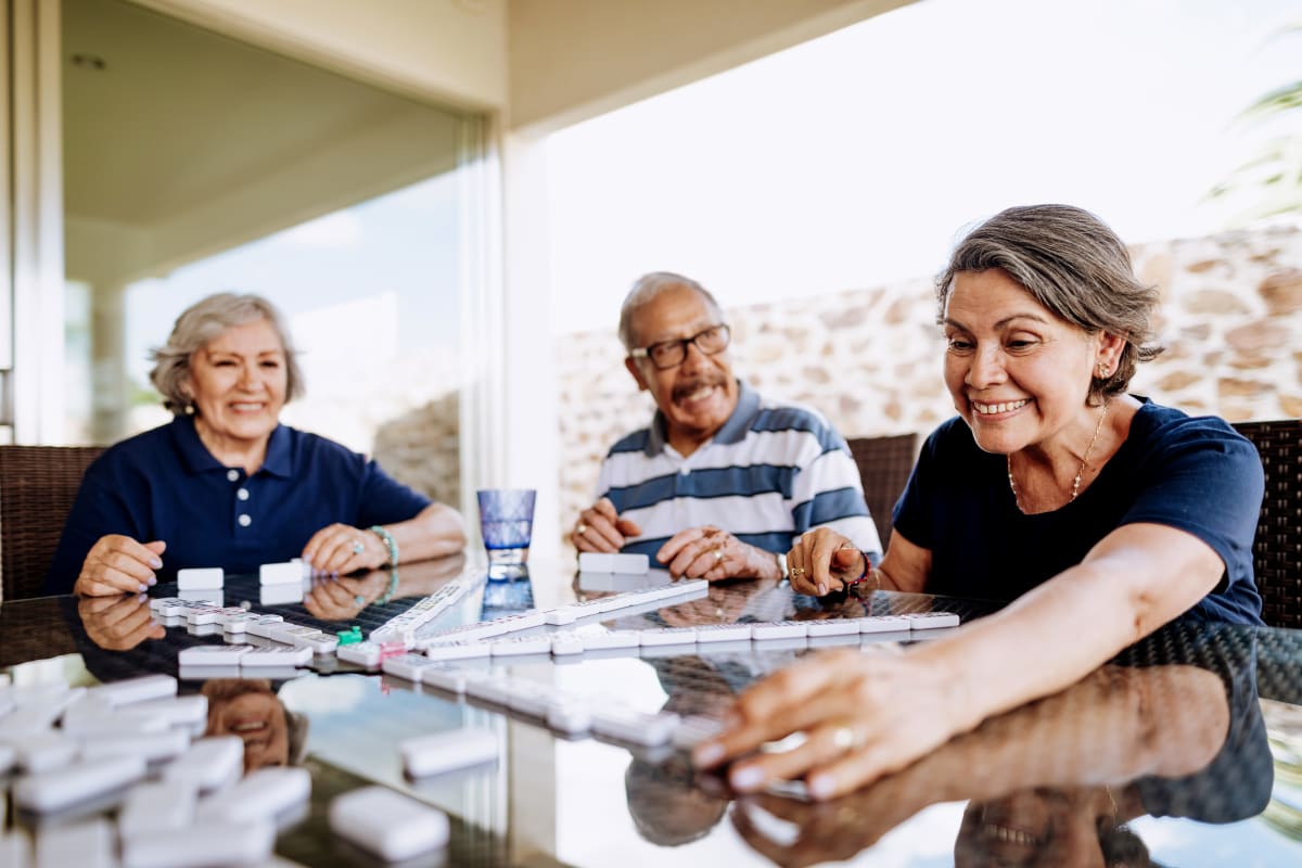 Residents playing a game at The Claiborne at West Lake in Martinez, Georgia. 