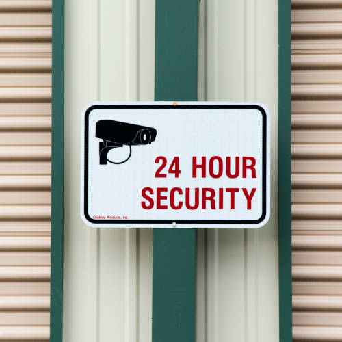 The entrance to the office at Red Dot Storage in Port Allen, Louisiana