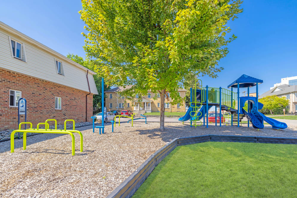 playground and outdoor fitness stations