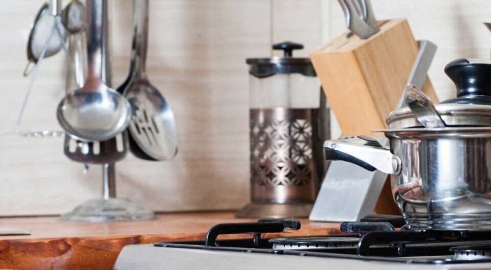 Upgraded kitchen at Fairfax Towers in West Hollywood, California