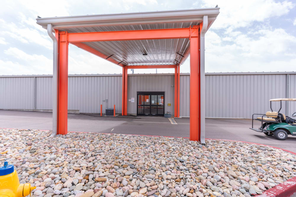 A covered loading area at BuxBear Storage Colorado Springs in Colorado Springs, Colorado