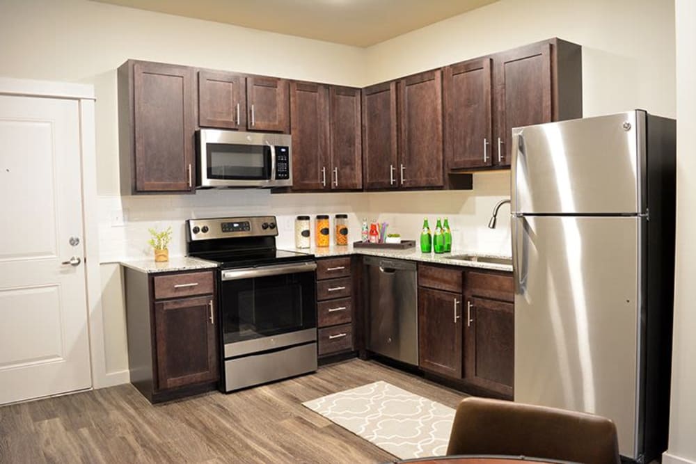 An open-kitchen layout at Pure St. Peters in Saint Peters, Missouri