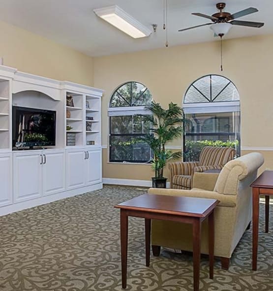 A view into the beauty and comfort our senior living community provides here at Grand Villa of Englewood in Florida