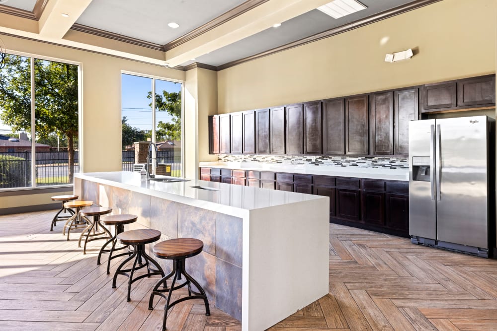 Demonstration kitchen in the clubhouse at Anatole on Briarwood in Midland, Texas