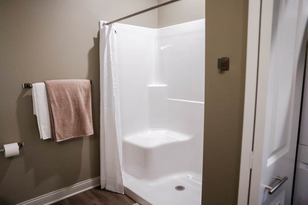 bathroom cabinets and sink at Legacy Living Defiance in Defiance, Ohio