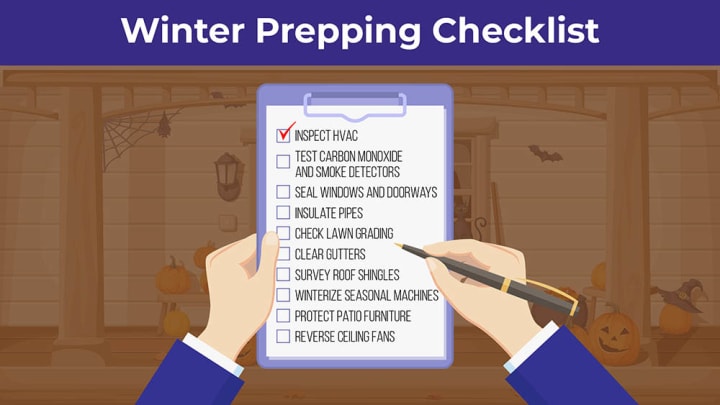 Illustration of winter checklist