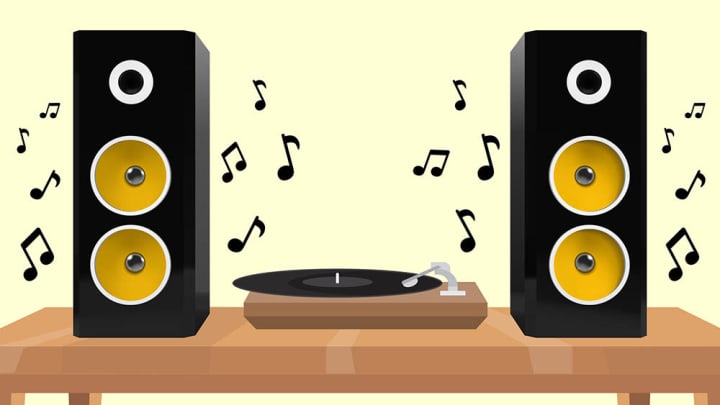 Illustration of a record player