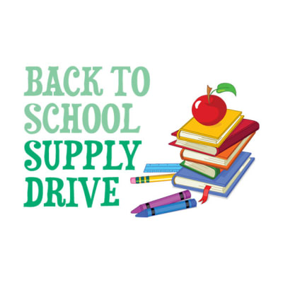 Back to School Supply Drive logo at Borger Residential in Washington, District of Columbia