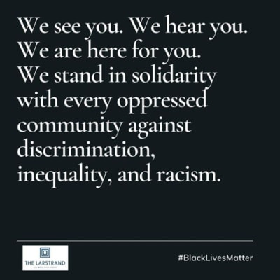 Instagram post regarding discrimination from The Larstrand in New York, New York
