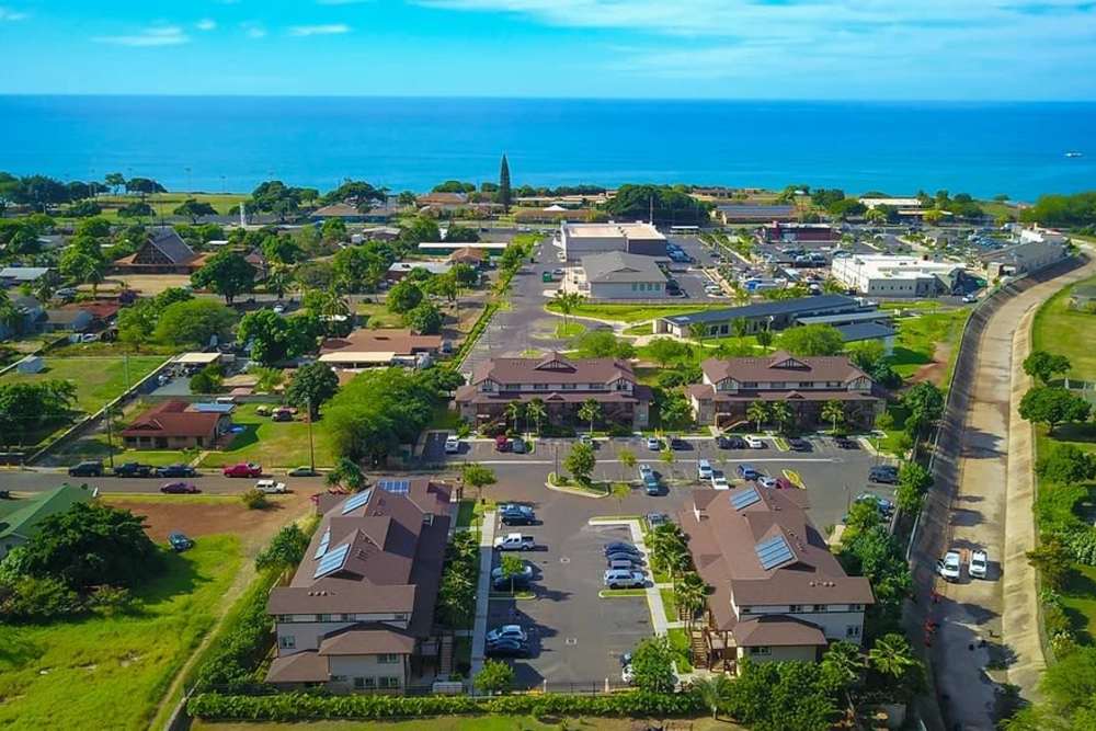 Community arial view at Hale Makana O Nanakuli in Waianae, Hawaii