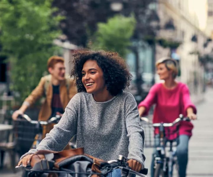 Residents walking in park near Camas Meadows in Beaverton, Oregon     