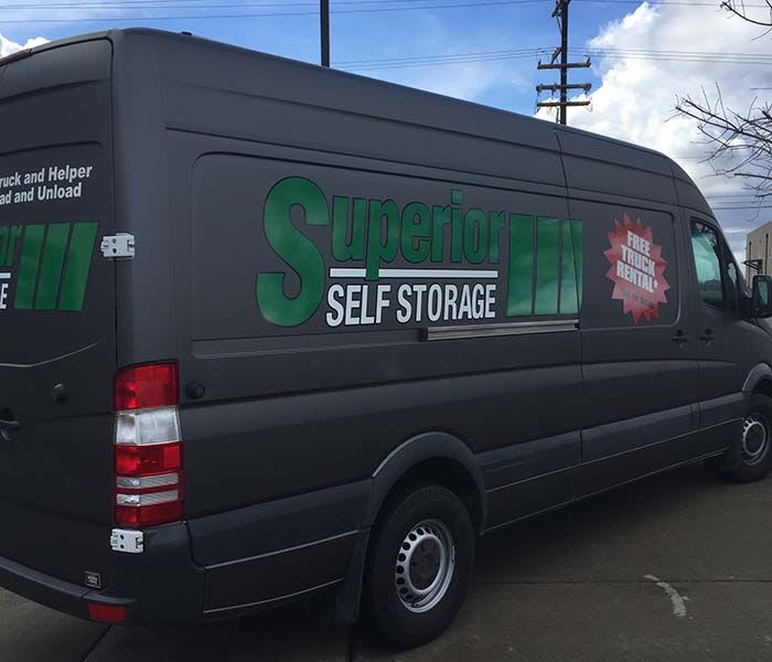 Moving truck at Superior Self Storage in El Dorado Hills, California