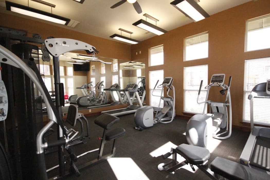 Fitness area at The Icon at Lubbock in Lubbock, Texas