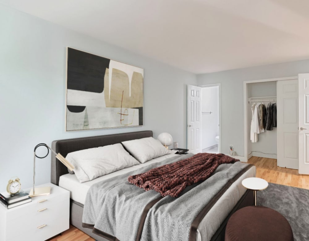 Well-decorated Bedroom at Eagle Rock Apartments at Nesconset in Nesconset, New York