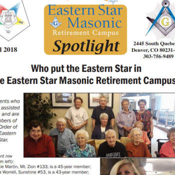 Senior man playing at Eastern Star Masonic Retirement Campus in Denver, CO