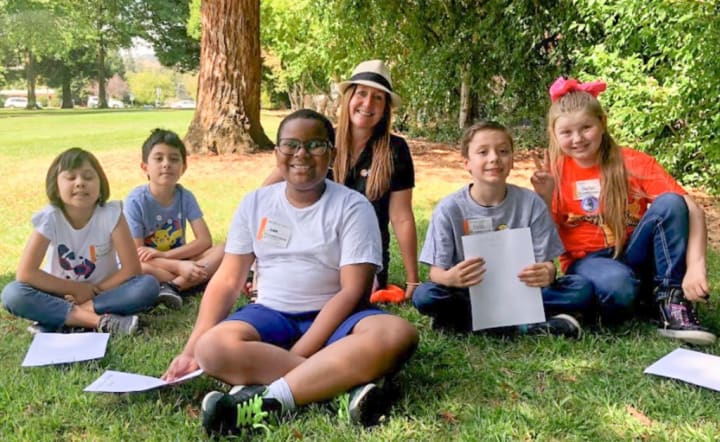 Students of California Connections Academy Attending Class Outside