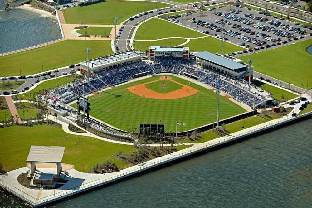 Blue Wahoos Baseball Stadium near Palmilla in Pensacola, Florida