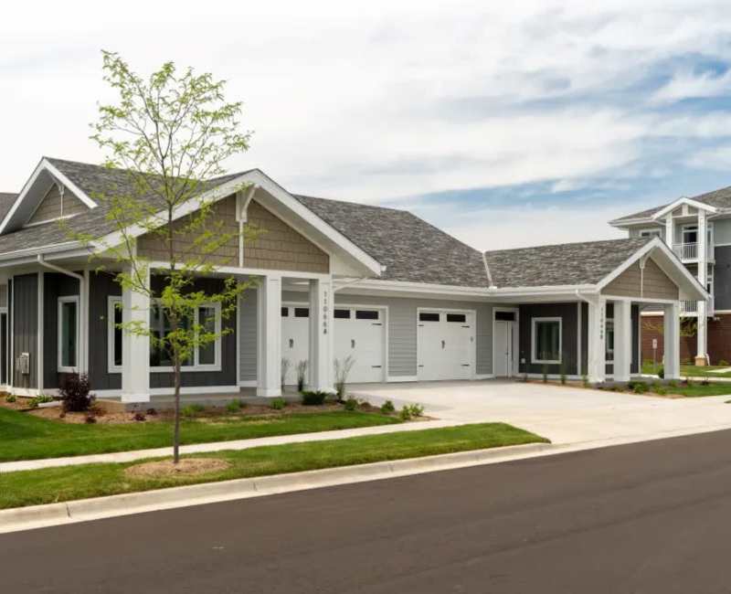 exterior of senior independent living townhome
