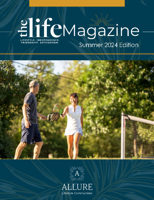 The LIFE magazine promoting Allure's active adult lifestyle at King City Senior Village in King City, Oregon