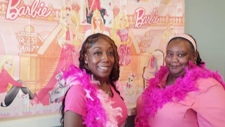 Barbie Party at Grace Point Place Memory Care in Oak Lawn Illinois