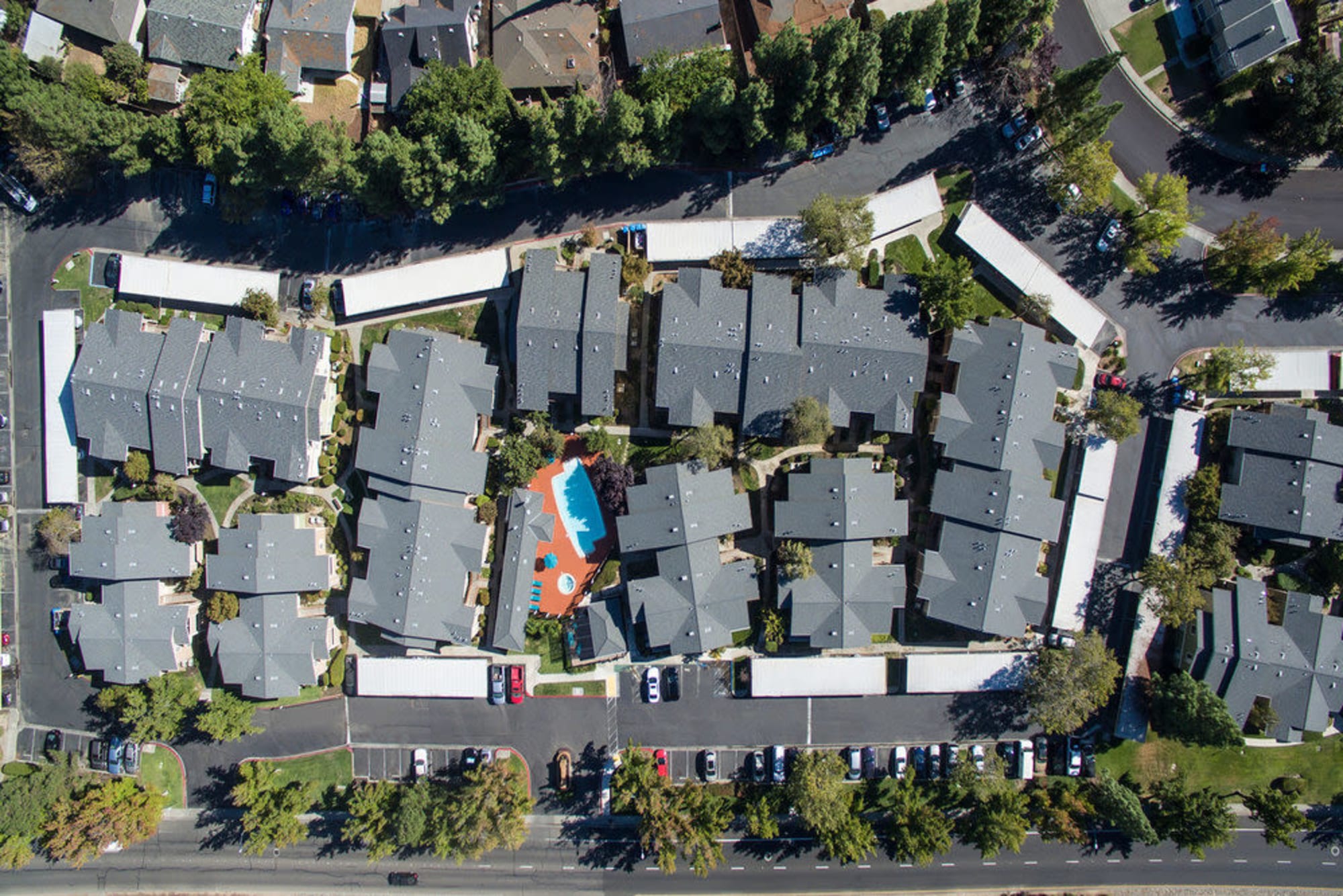 Aerial View of Property at Sommerset Apartments in Vacaville, CA