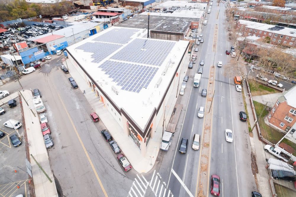 Aerial view of Clutter Self-Storage in Brooklyn, New York