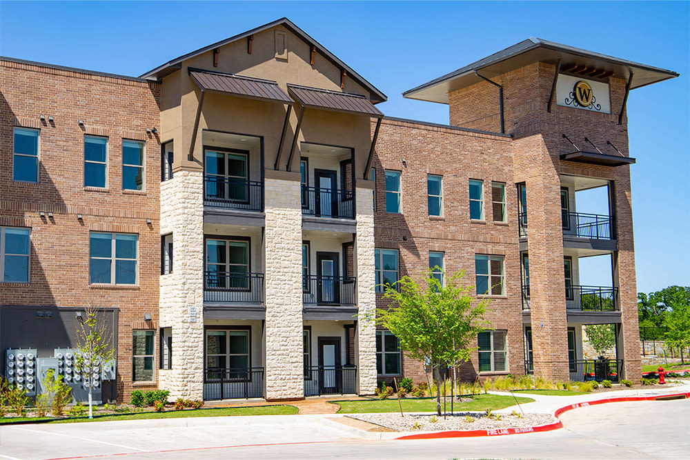 Front of the main building at Watermere at the Preserve in North Richland Hills, Texas