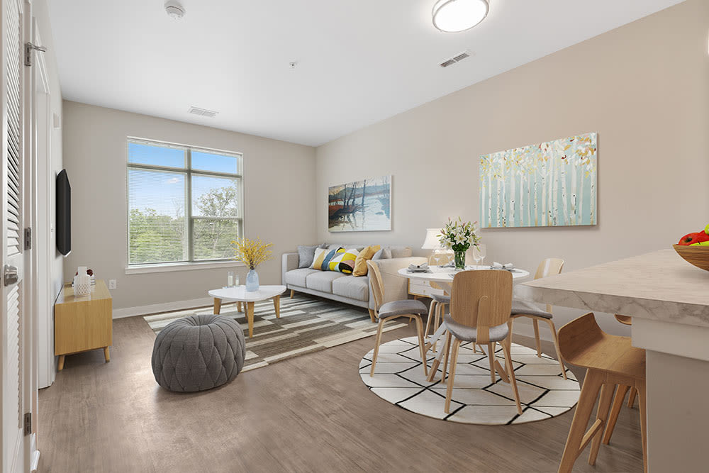 LIving room at Ellicott Gardens in Ellicott City, Maryland