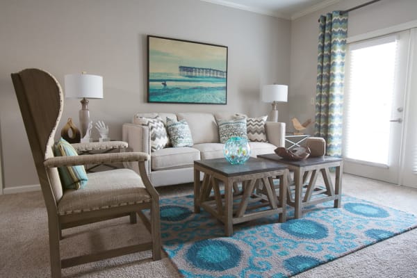 Large living room interior at Ansley Commons Apartment Homes in Ladson, South Carolina