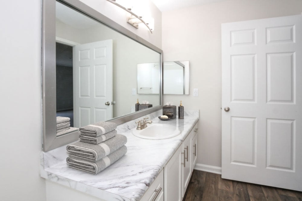 Model bathroom at Palmetto Place in Fort Mill, South Carolina