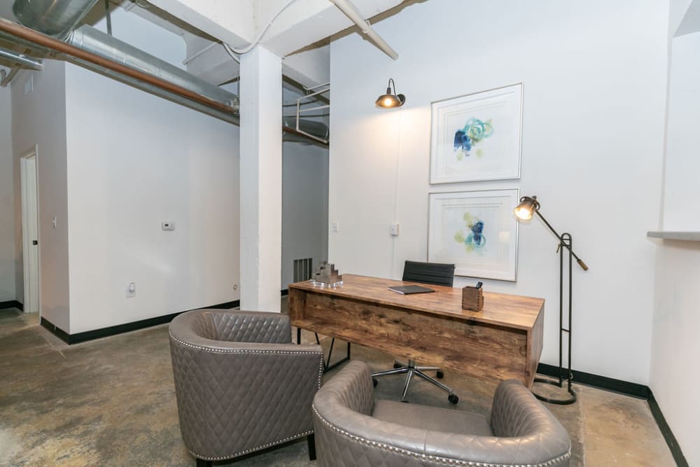 Open workspace at Lofts at Riverwalk in Columbus, Georgia